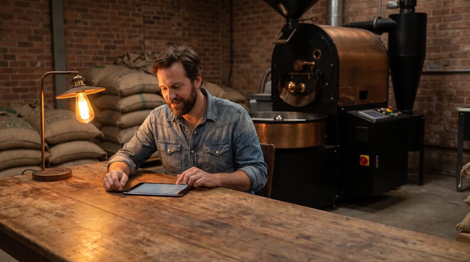 A coffee roaster reviews numbers