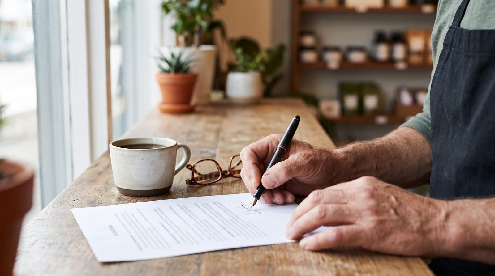 Signing an agreement